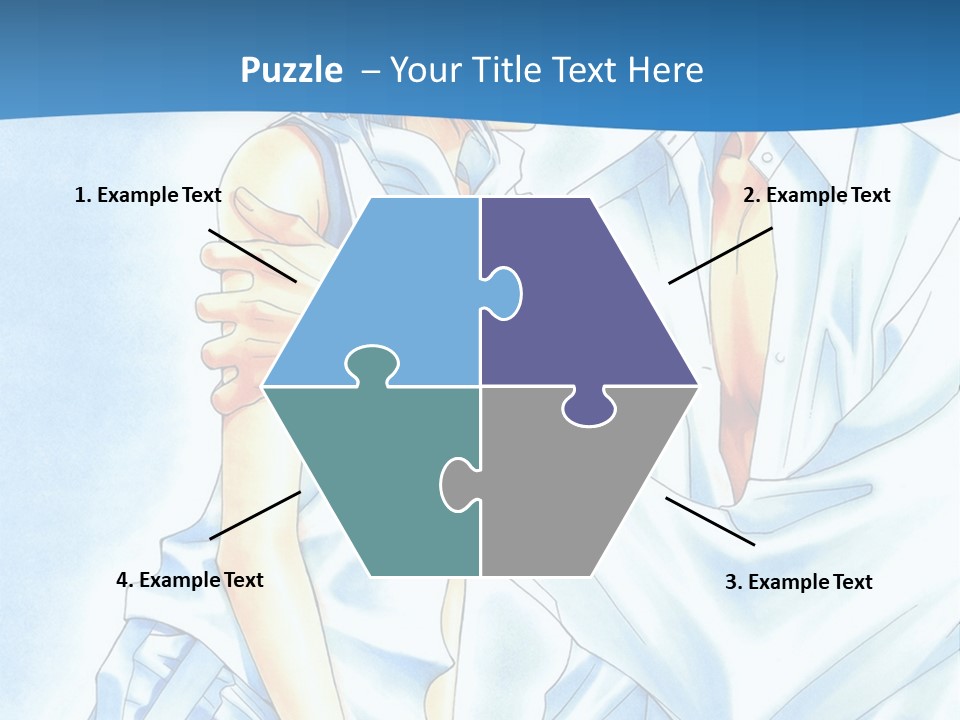 A Man And A Woman Kissing In Front Of A Blue Background PowerPoint Template