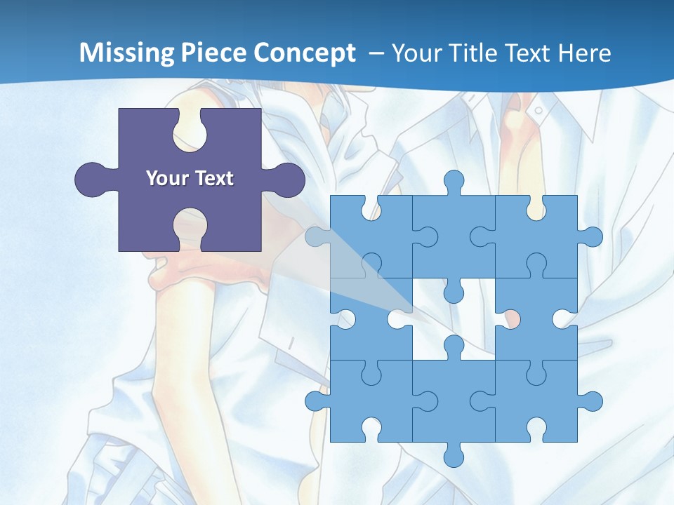 A Man And A Woman Kissing In Front Of A Blue Background PowerPoint Template