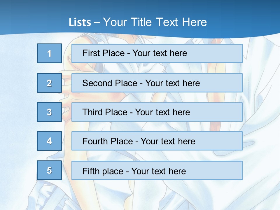 A Man And A Woman Kissing In Front Of A Blue Background PowerPoint Template