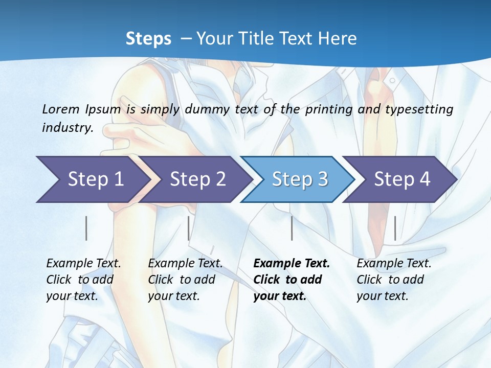 A Man And A Woman Kissing In Front Of A Blue Background PowerPoint Template