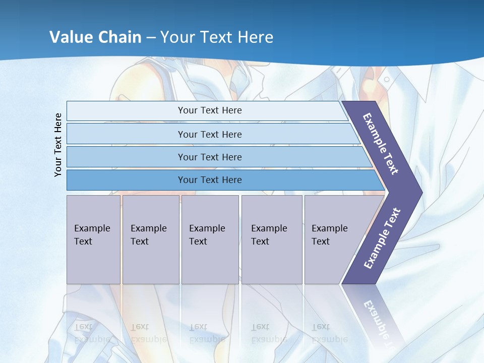 A Man And A Woman Kissing In Front Of A Blue Background PowerPoint Template