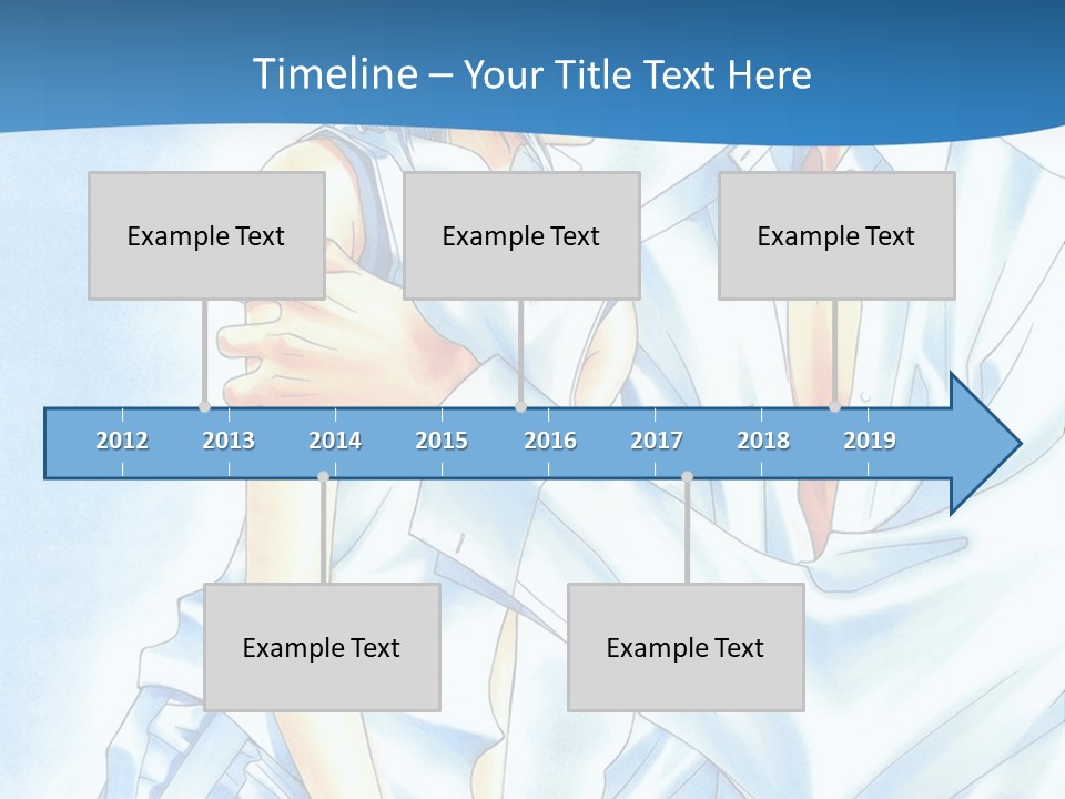 A Man And A Woman Kissing In Front Of A Blue Background PowerPoint Template