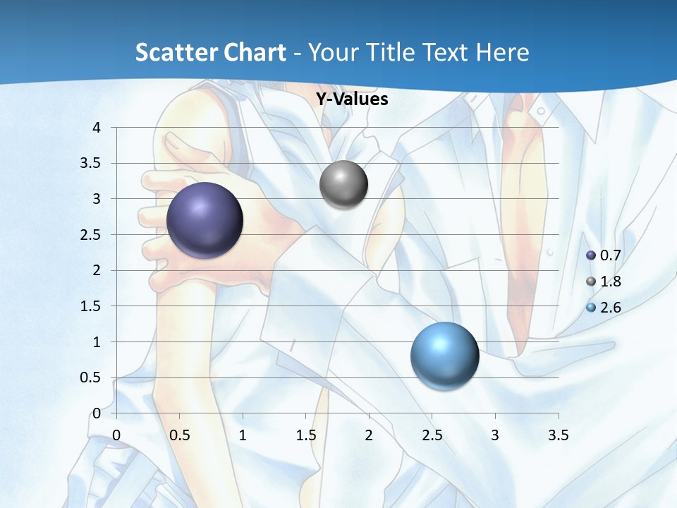 A Man And A Woman Kissing In Front Of A Blue Background PowerPoint Template