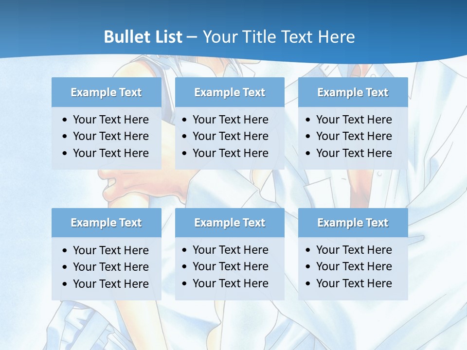 A Man And A Woman Kissing In Front Of A Blue Background PowerPoint Template