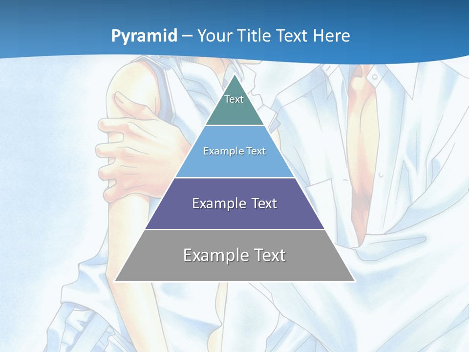 A Man And A Woman Kissing In Front Of A Blue Background PowerPoint Template