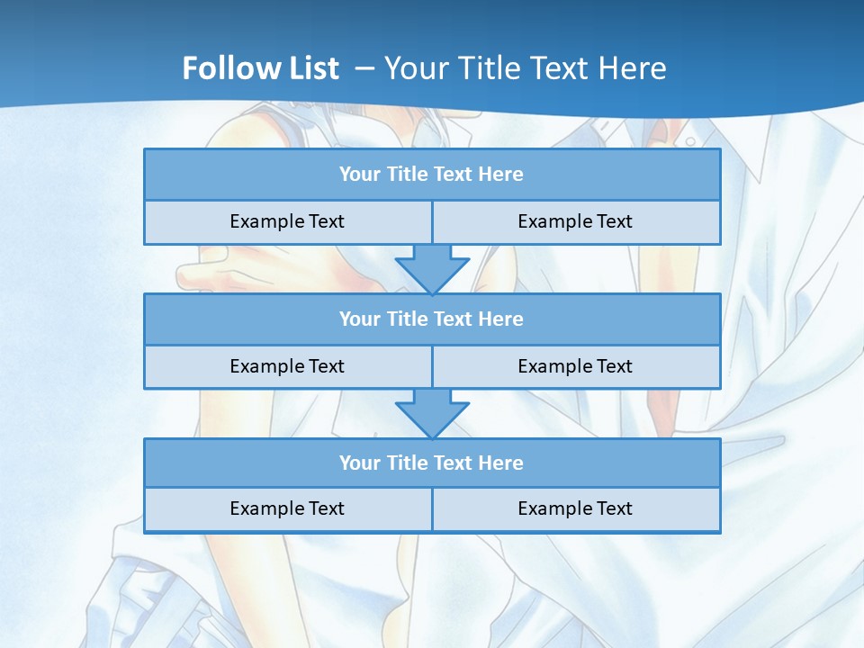 A Man And A Woman Kissing In Front Of A Blue Background PowerPoint Template