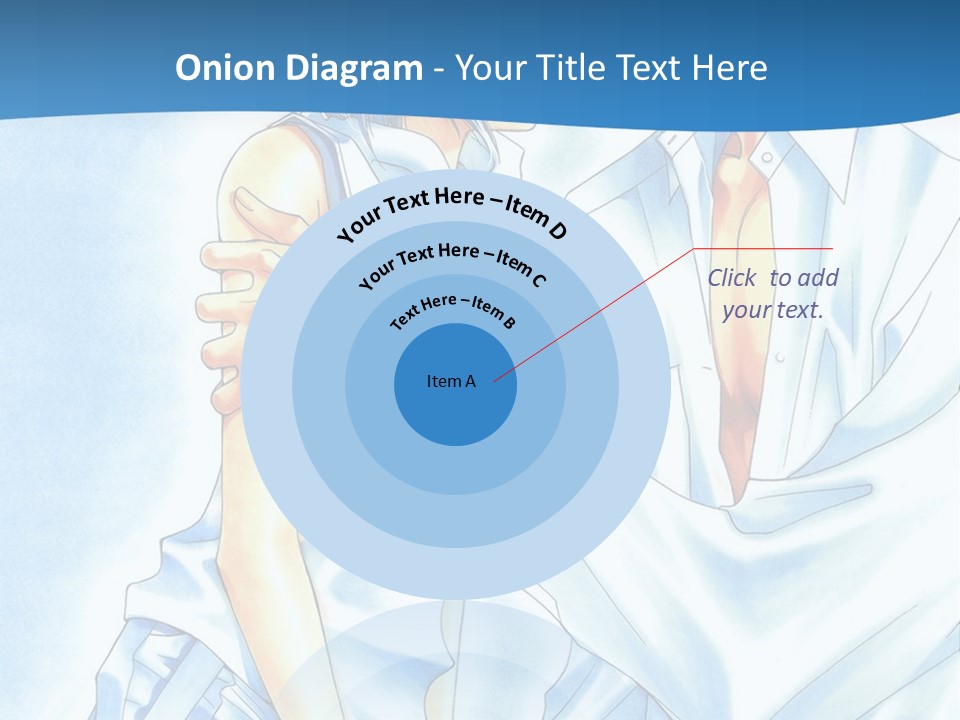 A Man And A Woman Kissing In Front Of A Blue Background PowerPoint Template