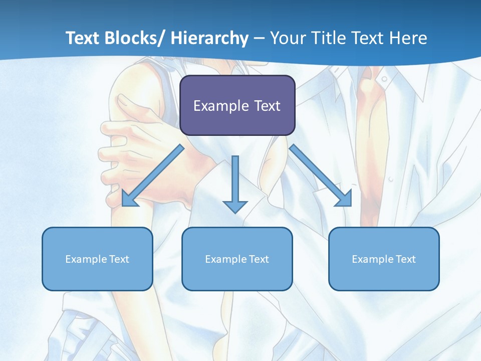 A Man And A Woman Kissing In Front Of A Blue Background PowerPoint Template