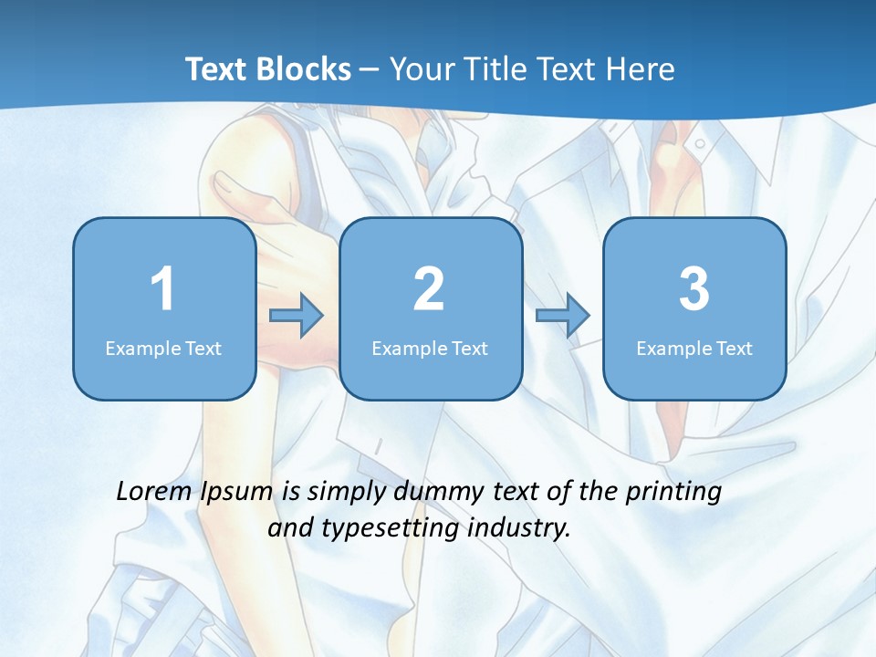 A Man And A Woman Kissing In Front Of A Blue Background PowerPoint Template