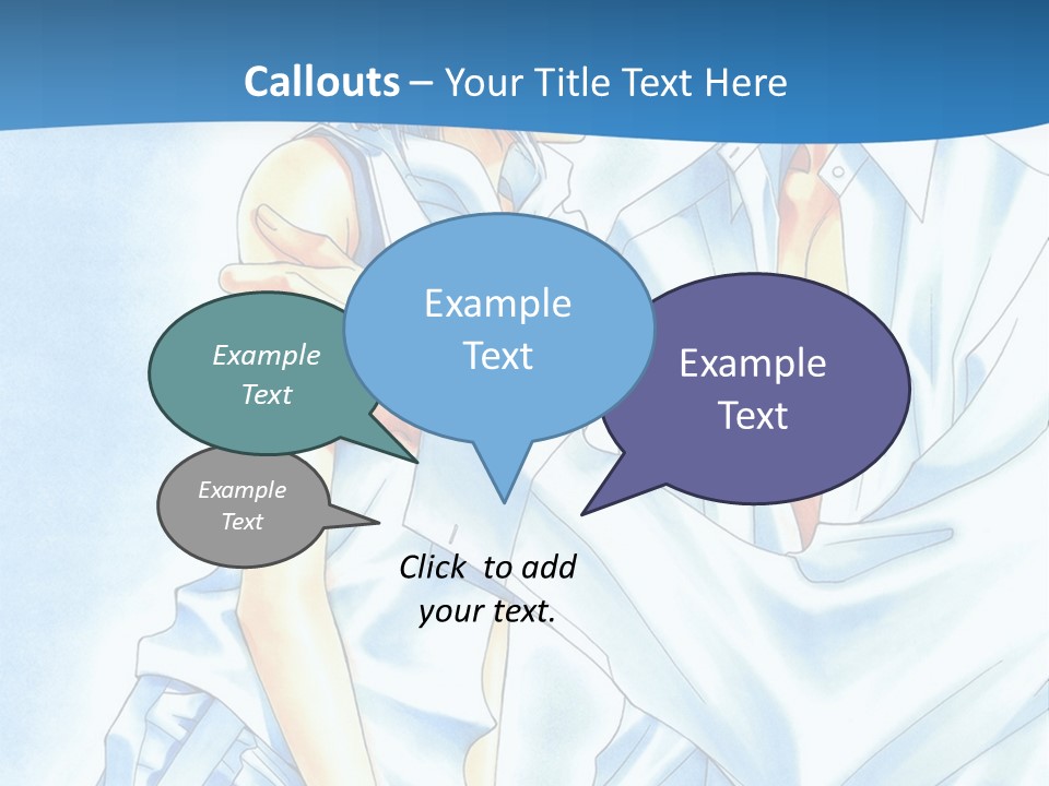 A Man And A Woman Kissing In Front Of A Blue Background PowerPoint Template