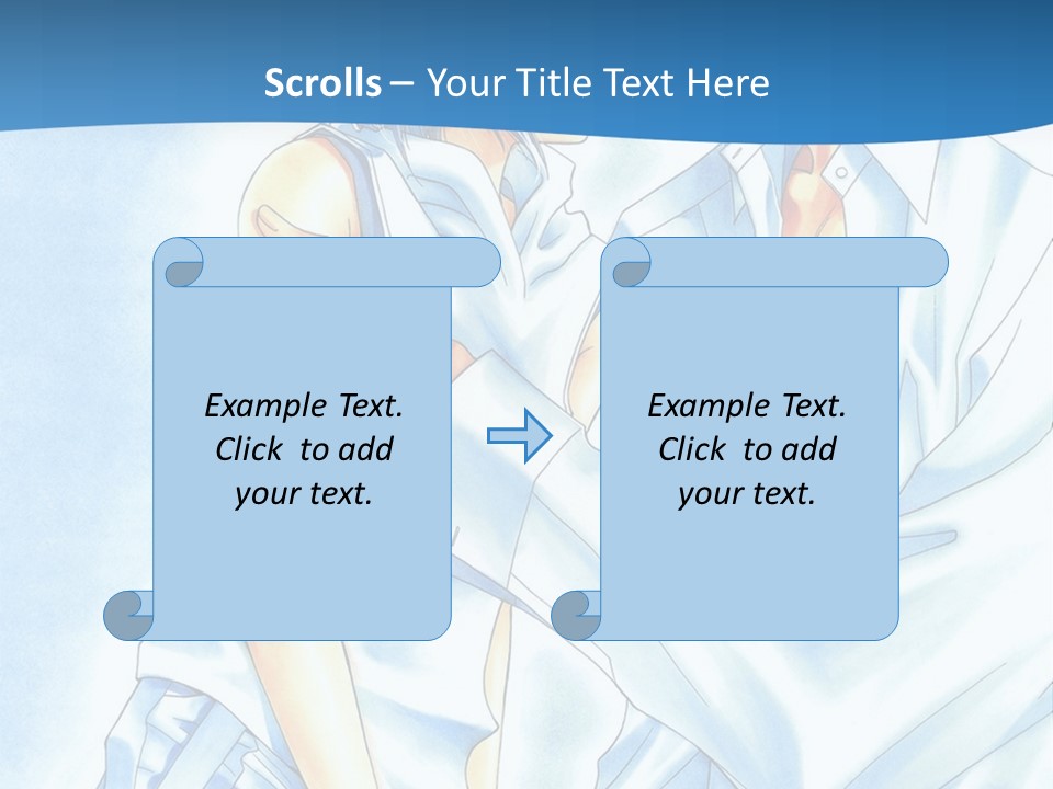 A Man And A Woman Kissing In Front Of A Blue Background PowerPoint Template