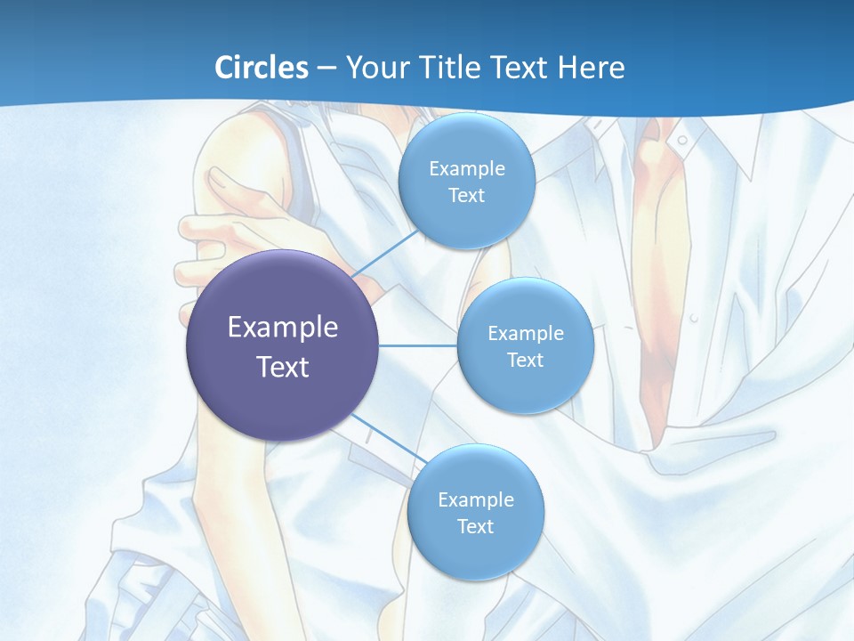 A Man And A Woman Kissing In Front Of A Blue Background PowerPoint Template