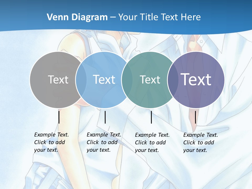 A Man And A Woman Kissing In Front Of A Blue Background PowerPoint Template