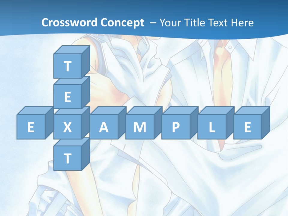 A Man And A Woman Kissing In Front Of A Blue Background PowerPoint Template