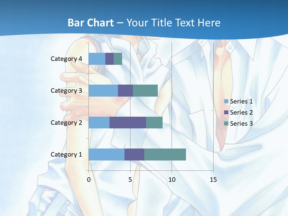 A Man And A Woman Kissing In Front Of A Blue Background PowerPoint Template