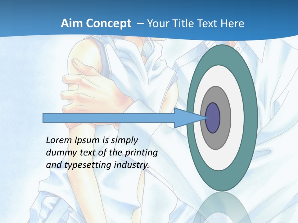 A Man And A Woman Kissing In Front Of A Blue Background PowerPoint Template