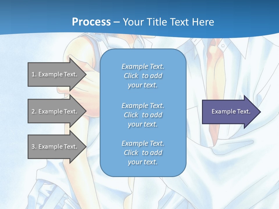 A Man And A Woman Kissing In Front Of A Blue Background PowerPoint Template