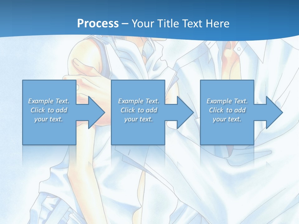 A Man And A Woman Kissing In Front Of A Blue Background PowerPoint Template