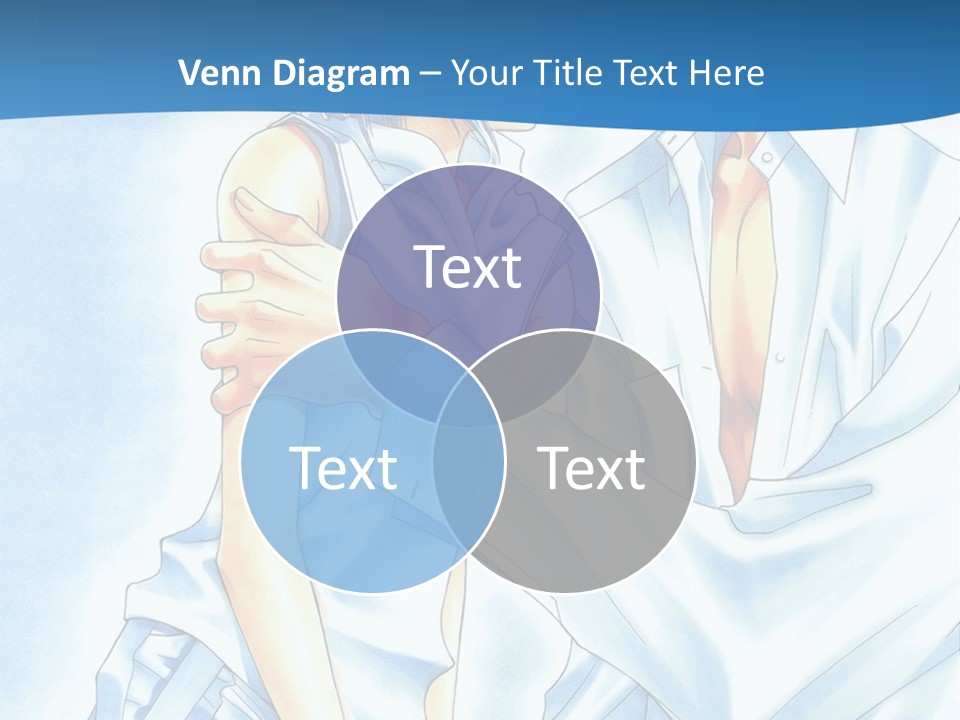 A Man And A Woman Kissing In Front Of A Blue Background PowerPoint Template