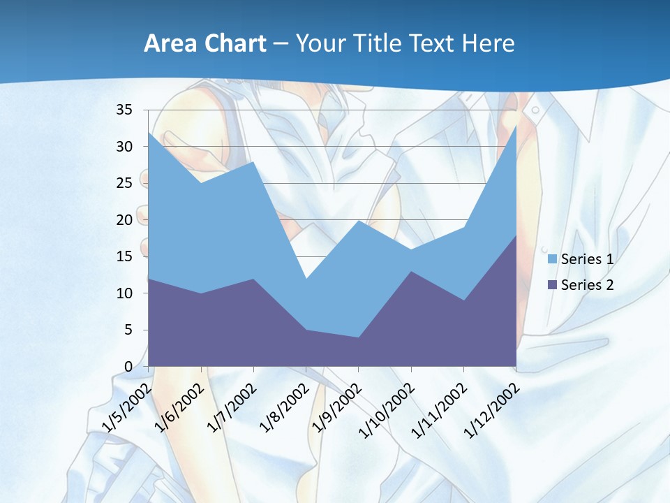 A Man And A Woman Kissing In Front Of A Blue Background PowerPoint Template