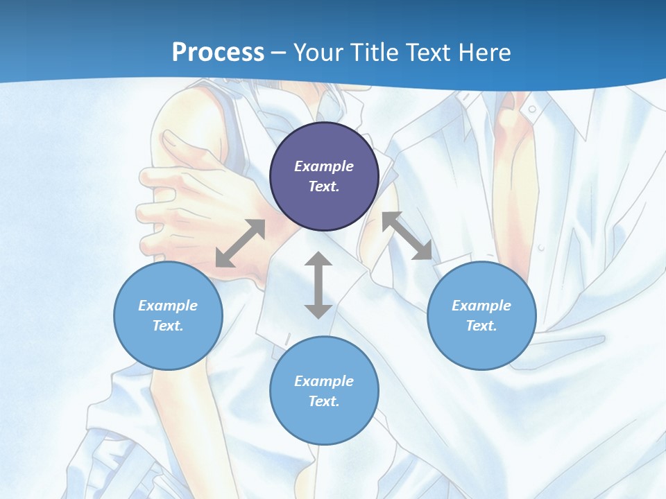 A Man And A Woman Kissing In Front Of A Blue Background PowerPoint Template