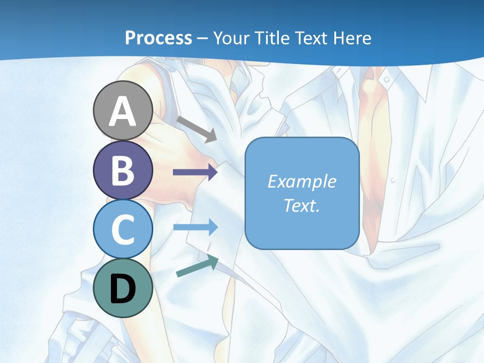 A Man And A Woman Kissing In Front Of A Blue Background PowerPoint Template