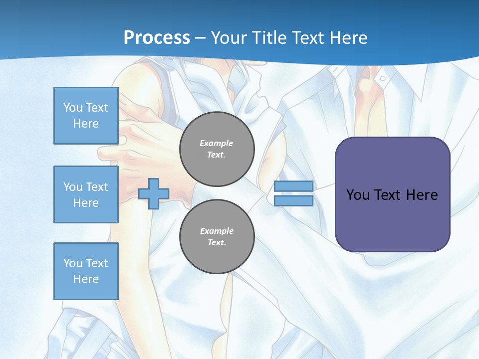 A Man And A Woman Kissing In Front Of A Blue Background PowerPoint Template