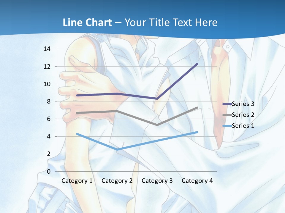 A Man And A Woman Kissing In Front Of A Blue Background PowerPoint Template