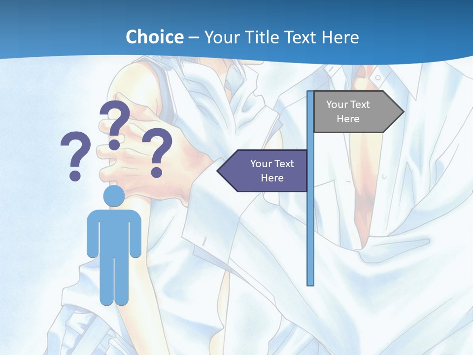 A Man And A Woman Kissing In Front Of A Blue Background PowerPoint Template