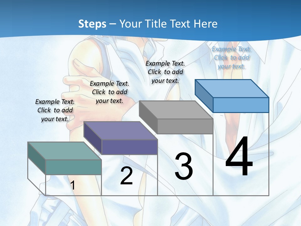 A Man And A Woman Kissing In Front Of A Blue Background PowerPoint Template