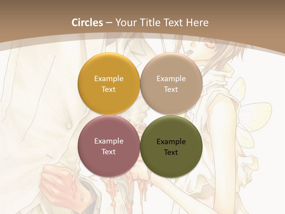 A Man And Woman Holding A Cake In Their Hands PowerPoint Template