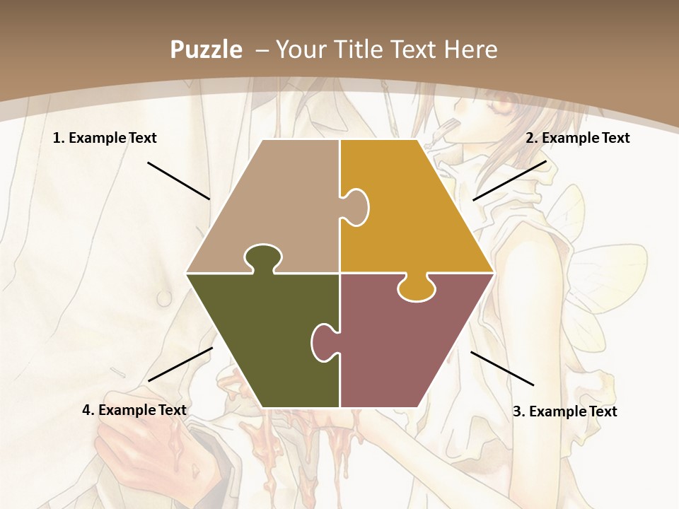 A Man And Woman Holding A Cake In Their Hands PowerPoint Template