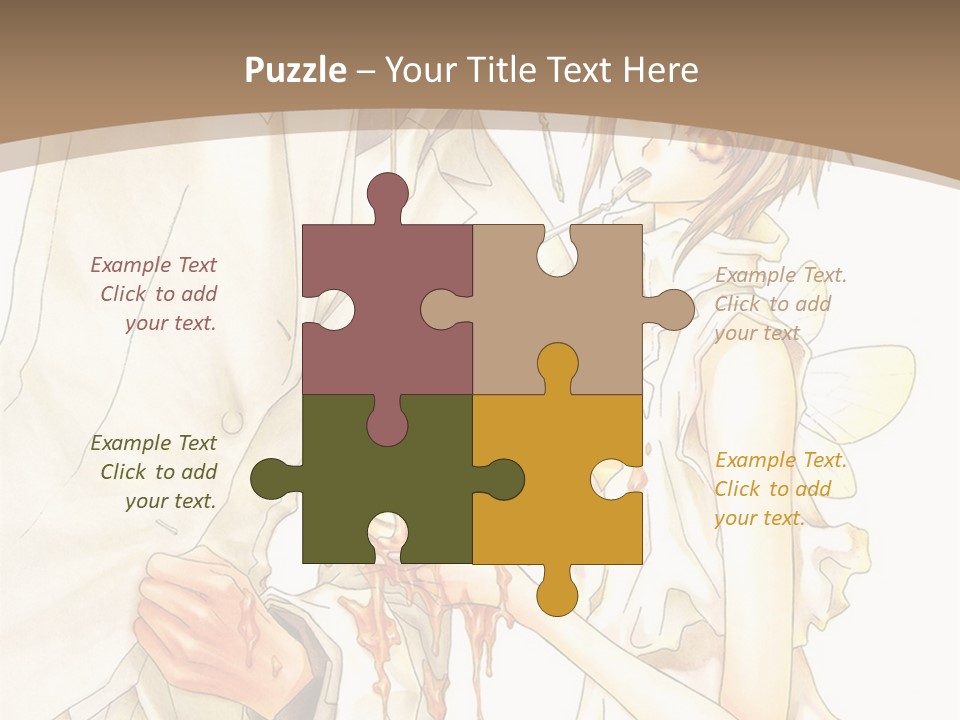 A Man And Woman Holding A Cake In Their Hands PowerPoint Template