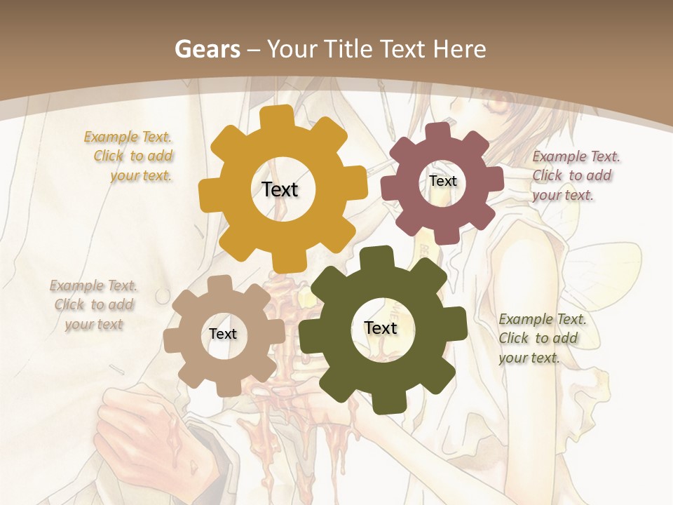 A Man And Woman Holding A Cake In Their Hands PowerPoint Template