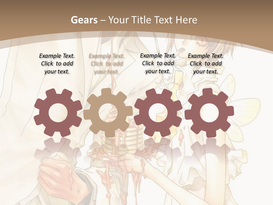 A Man And Woman Holding A Cake In Their Hands PowerPoint Template