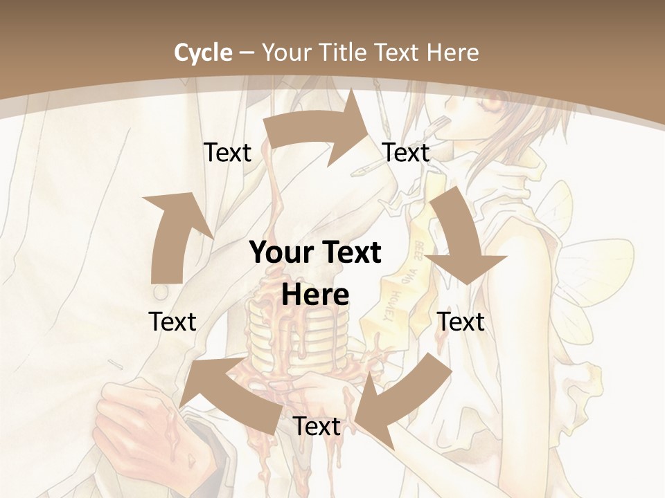 A Man And Woman Holding A Cake In Their Hands PowerPoint Template