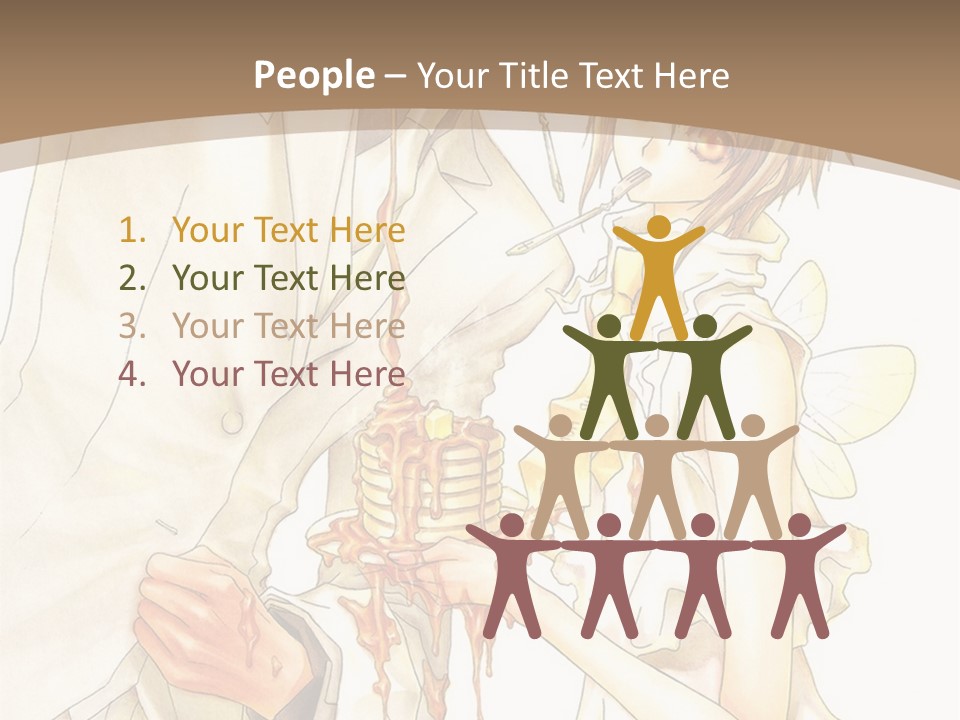 A Man And Woman Holding A Cake In Their Hands PowerPoint Template