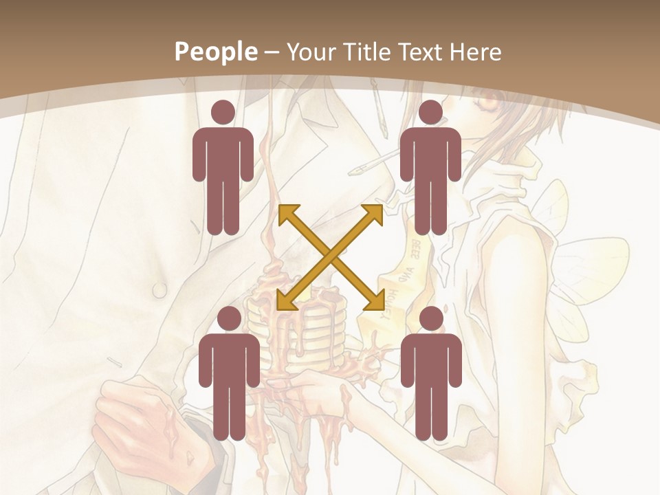 A Man And Woman Holding A Cake In Their Hands PowerPoint Template