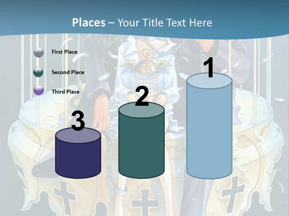 A Man And A Woman Sitting On A Bench PowerPoint Template