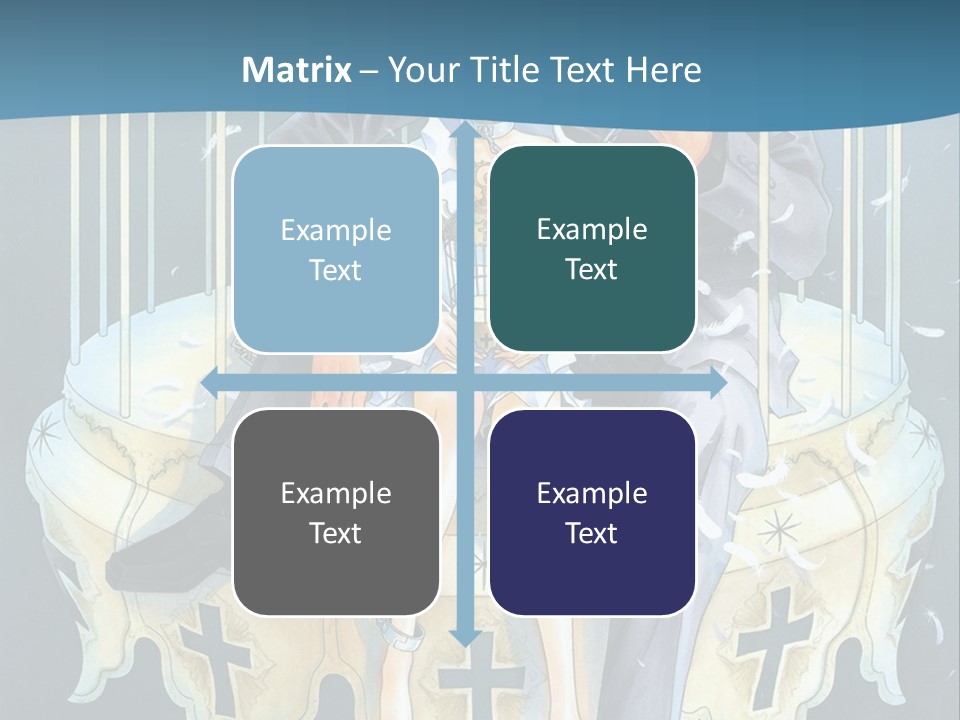 A Man And A Woman Sitting On A Bench PowerPoint Template