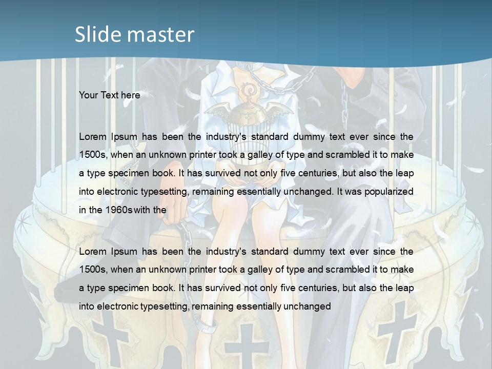 A Man And A Woman Sitting On A Bench PowerPoint Template