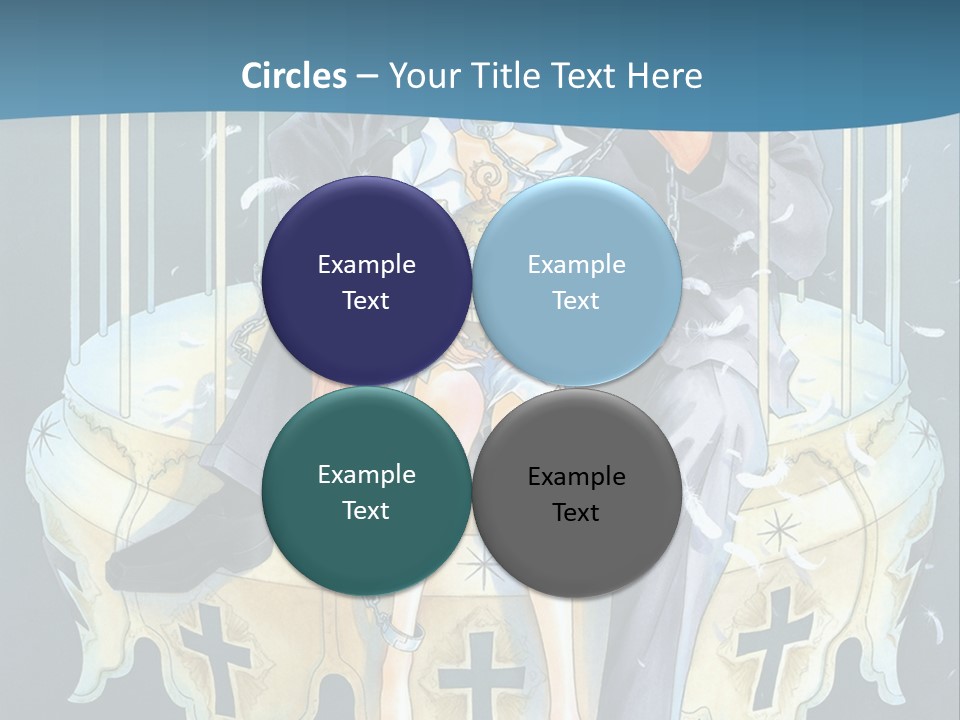 A Man And A Woman Sitting On A Bench PowerPoint Template