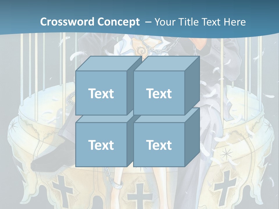 A Man And A Woman Sitting On A Bench PowerPoint Template