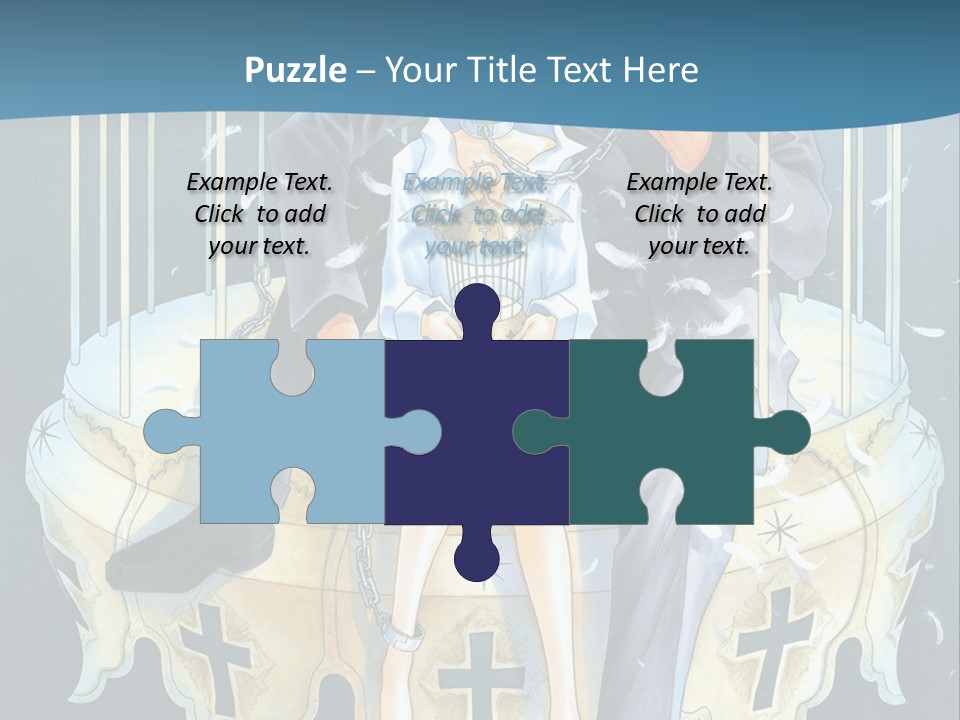 A Man And A Woman Sitting On A Bench PowerPoint Template