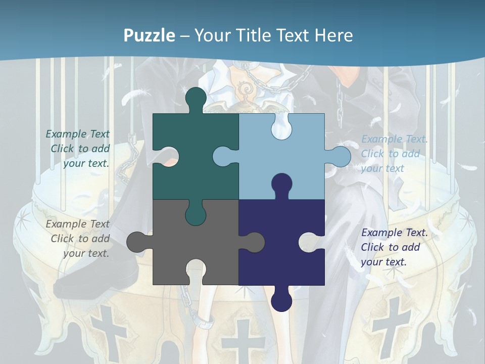 A Man And A Woman Sitting On A Bench PowerPoint Template