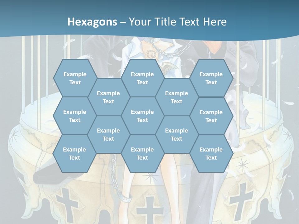 A Man And A Woman Sitting On A Bench PowerPoint Template