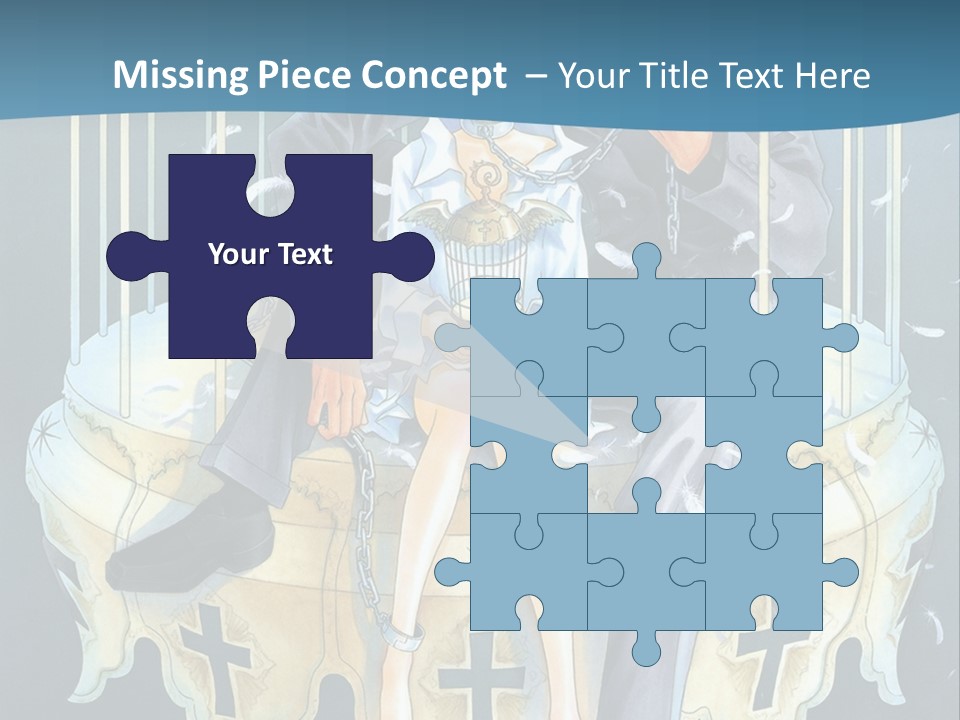 A Man And A Woman Sitting On A Bench PowerPoint Template