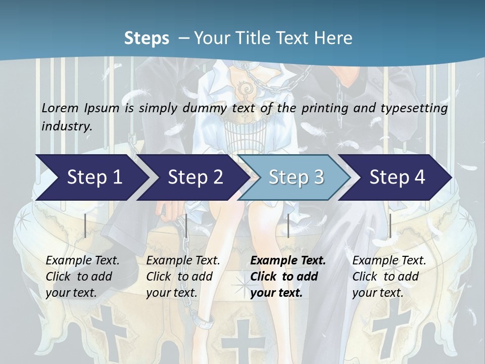 A Man And A Woman Sitting On A Bench PowerPoint Template