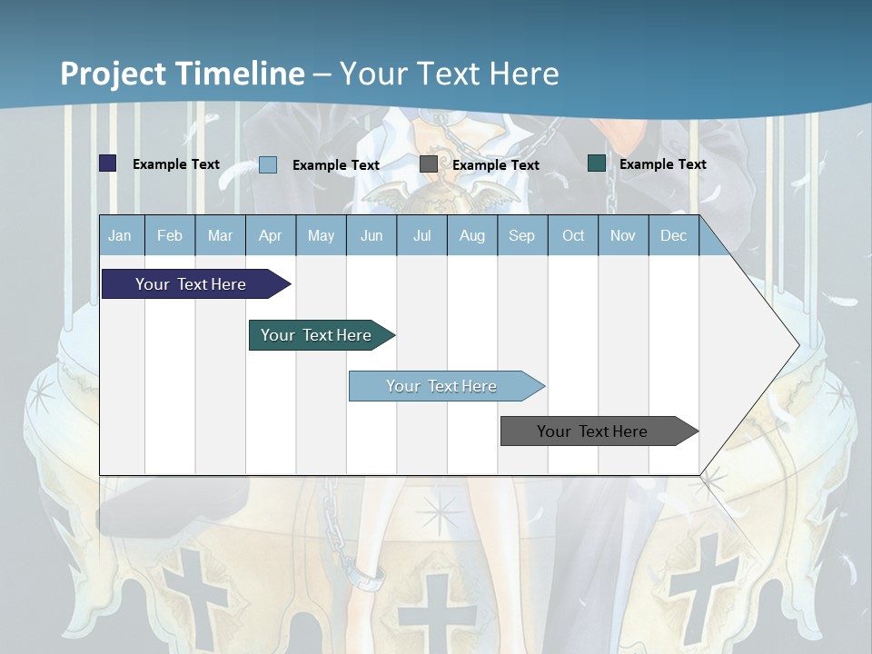A Man And A Woman Sitting On A Bench PowerPoint Template