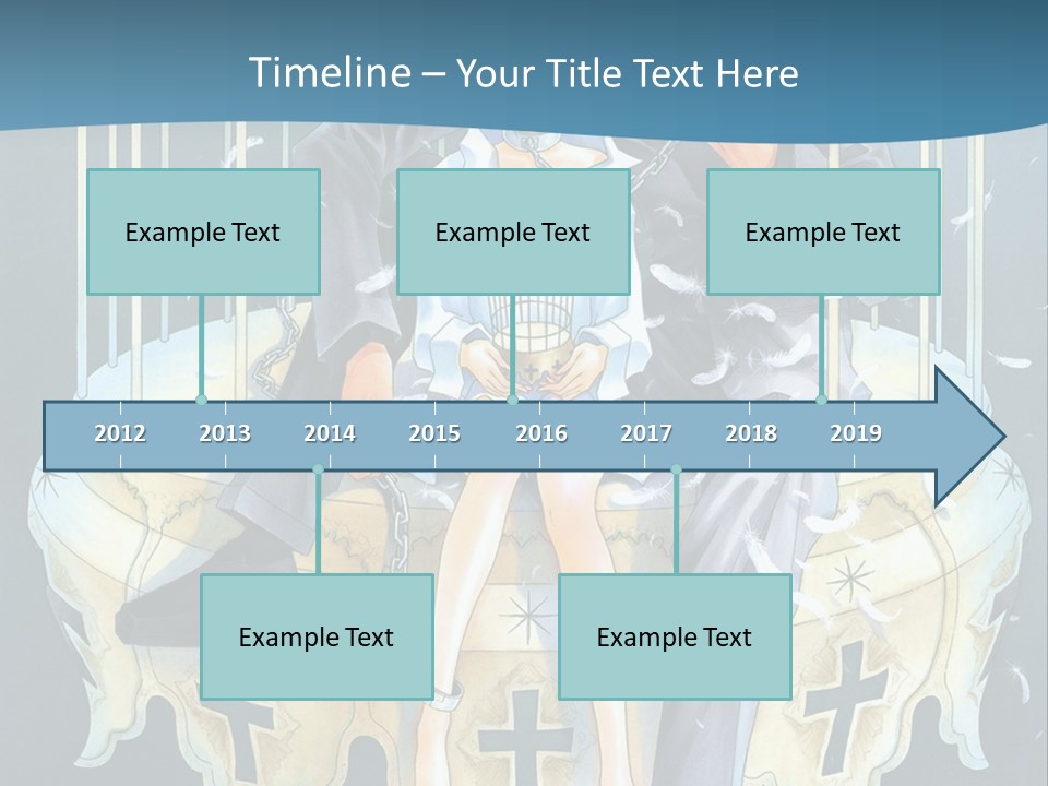 A Man And A Woman Sitting On A Bench PowerPoint Template